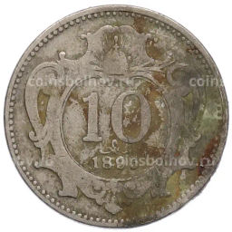 Монета 10 геллеров 1895 года Австрия