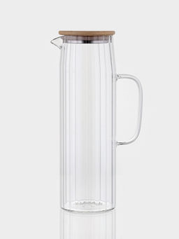 Кувшин "Эко.Дольки" 1500 мл, 9×14×28 см, с бамбуковой крышкой