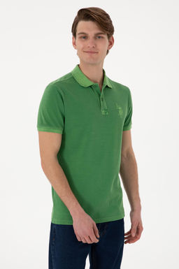Erkek Slim Fit Polo Yaka Ye_il Y_kamal_ Basic Ti__rt Sepette S_rpriz _ndirim - U.s. polo assn фото 2