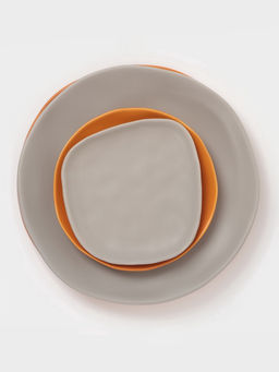 Тарелка Magistro Potter, d=26 см, фарфор, оранжевая фото 6
