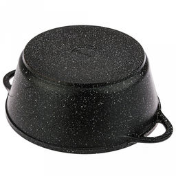 Кастрюля с антипригарным покрытием 5л, д26см "Гранит Induction", h13см, s0,4см, литые ручки, стеклянная крышка с пароотводом, подарочная упаковка (Россия) Подходит для всех видов плит, включая индукционную.