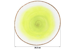 Тарелка обеденная Elan Gallery Кантри фарфор зеленая 26.5×26.5×2.5 см  фото 2