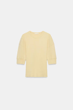 RIB VOLUME SLEEVE T-SHIRT - Zara фото 7