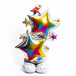 Воздушный шар фольгированный 40" «Букет звёзд», на подставке, под воздух