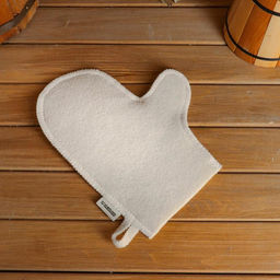 Рукавица для бани с вышивкой 23 февраля, первый сорт - Добропаровъ фото 3