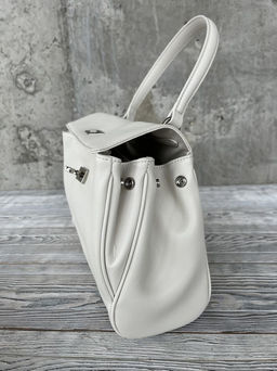 Женская кожаная сумка-портфель 8399-2 Кремовый - Sergio valentini фото 5