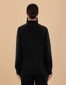 Siyah Cupro Regular Fit Uzun Kollu G_mlek - Pierre cardin фото 5