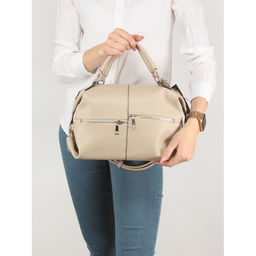 Сумка женская искусственная кожа ADEL-240/2в/ММ. 2отдел. плеч/ремень. бежевый флотер 253685 - Adelia фото 5