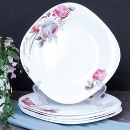 Столовый набор 41 предмет квадратный / 41/1186555957513595220 (6916) /уп 1/ серия Чайная роза - Галеонтрейд фото 4