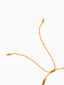 Браслет, длина 16 см, янтарный, золотой