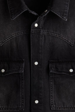 Camisa denim de manga corta Loose Fit - H&m фото 3