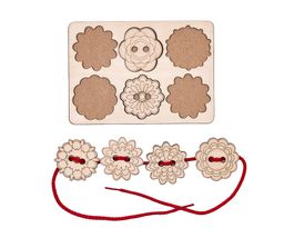 Шнуровка из дерева Цветы