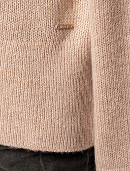 VILATTE / Укороченный свитер тонкой вязки из теплой пряжи с шерстью фото 5