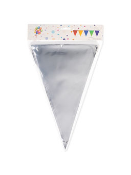 Гирлянда на ленте «Флажки», серебро, 20×30 см, 20 шт., 10 м