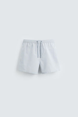 REGULAR STRIPE SEERSUCKER SWIMMING TRUNKS - Zara фото 7