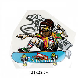 Термотрансфер арт.TBY.1275 Extreme Skaters 21х22см, уп.2шт