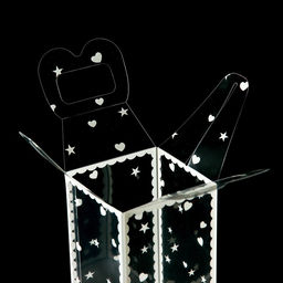 Цена за 5 шт. Складная прозрачная коробка из PVC, для упаковки подарков, Сердце, 12?7?7 см