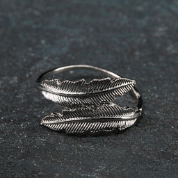 Кольцо для салфетки Лист, 4,52 см, цвет серебряный - Simaland фото 2