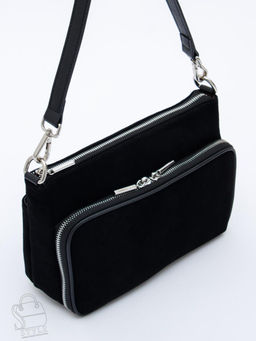 Сумка женская кожаная 8200PEF black Polina&Eiterou  в Новосибирске