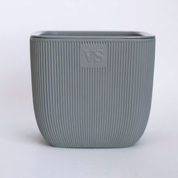 Горшок для цветов с дренажной системой Фабио VipSet 4,7 л серый (AMF-4,7-03) - Крассула фото 2