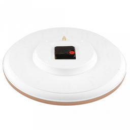 Часы настенные "Видение" д35см, h5см, мягкий ход, циферблат "Вензель" белый/перламутровый; цифры арабские, розовое золото; корпус пластик, медный/белый; в коробке (Китай)