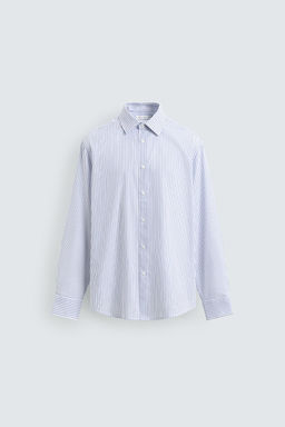CAMISA ESTRUCTURA EASY CARE / Blanco / Marino