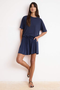 Antrasit Oversize Dusuk Kol K?sa Kollu Genis Paca Modal Orme Alt-Ust Tak?m TWOSS26AU00134