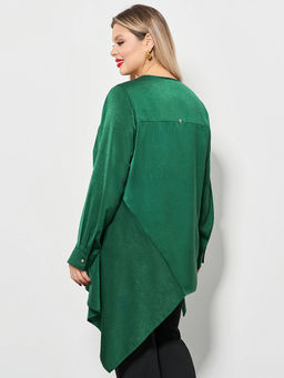 Блузка 0123-8а тёмно-зелёный - Aquarell фото 19