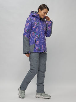 Горнолыжный костюм женский фиолетового цвета 02216F - Chunmai фото 4