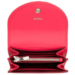 Кошелек кожаный DuDu серии Malaga | малиновый - Dudubags фото 3