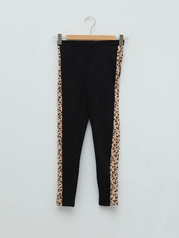 Beli Lastikli Bask?l? K?z ?ocuk Tayt