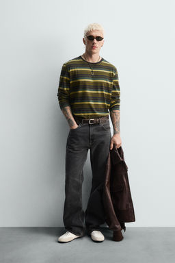 STRIPED JACQUARD T-SHIRT