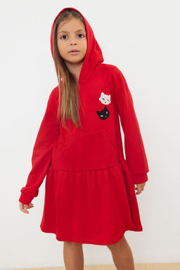 Pudra K?z Cocuk Regular Animal Orme Elbise TKDAW25EL00014 - Trendyolmilla фото 10