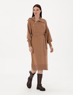 Camel Comfort Fit Triko Elbise - Pierre cardin фото 3