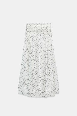 FALDA LARGA LUNARES / Blanco / Negro - Zara фото 8