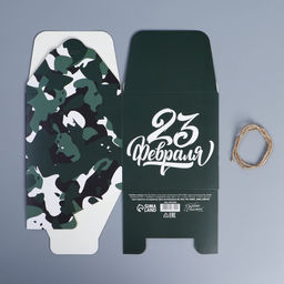 Цена за 2 шт. Коробка подарочная складная, упаковка, 23 февраля, 12?12?12 см