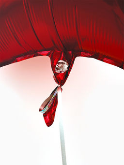 Цена за 2 шт. Воздушные шары фольгированные 18" "Звезда" цвет красный, набор 5 штук