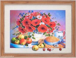 Картина 5D 30х40 123 Маки и фрукты / ZR8210H-222411 /