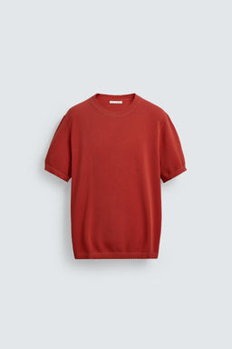 CAMISETA PUNTO RELAXED FIT / Rojo