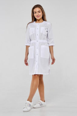 Халат женский 184 ТС. Цвет: белый - Стильб фото 7