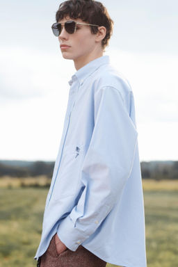 LIMITED EDITION EMBROIDERED OXFORD SHIRT - Zara фото 2