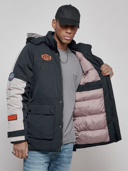 Куртка мужская зимняя с капюшоном молодежная темно-синего цвета 88906TS - Mtforce фото 15