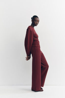 INTERLOCK KNIT TROUSERS WITH VENTS - Zara фото 19