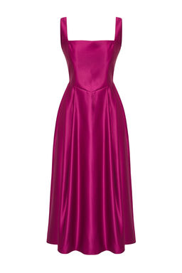 TRENDYOLMILLA Lacivert A-Kesim Saten Dokuma S?k Abiye & Mezuniyet Elbise TPRAW25EL00040 фото 6