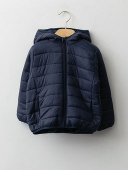 Kap??onlu Uzun Kollu Basic Erkek Bebek Fermuarl? Mont