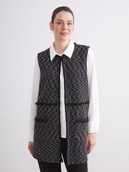 Bisiklet Yaka Desenli Kad?n Yelek