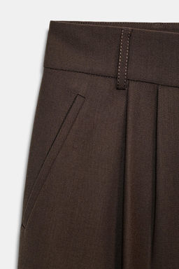 ZW COLLECTION DARTED WOOL TROUSERS
