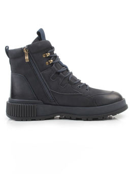 05-AW1008-6M DK. BLUE Ботинки зимние мужские (натуральная кожа, натуральный мех) - Фабричный китай фото 8