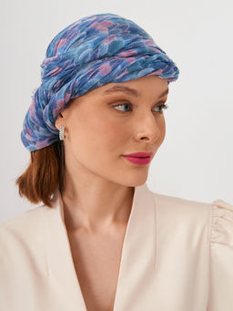 Большой, мягкий, тонкий и очень нежный двусторонний палантин с рисунком в стиле арт-дек - Tantino фото 11