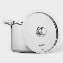 Кастрюля Катунь «Титан», 8 л, d=24 см, h=18 см, капсульное дно, индукция, нержавеющая сталь, AISI - 201